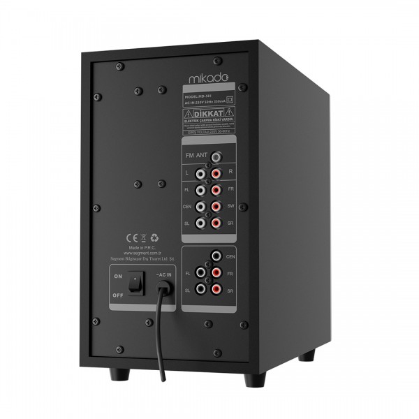 MİKADO MD-581BT 110W USB/SD/FM/BT DESTEKLİ 5+1 SES SİSTEMİ HOPARLÖR - SPEAKER MİKADO MD-581BT 110W USB/SD/FM/BT DESTEKLİ 5+1 SES SİSTEMİ HOPARLÖR - SPEAKER