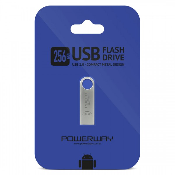 POWERWAY 256 GB METAL USB 2.0 FLASH BELLEK POWERWAY 256 GB METAL USB 2.0 FLASH BELLEK