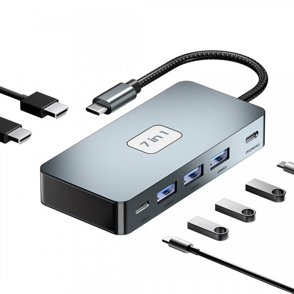 POWERMASTER PM-25078 7 IN 1 USB-C HUB POWERMASTER PM-25078 7 IN 1 USB-C HUB
