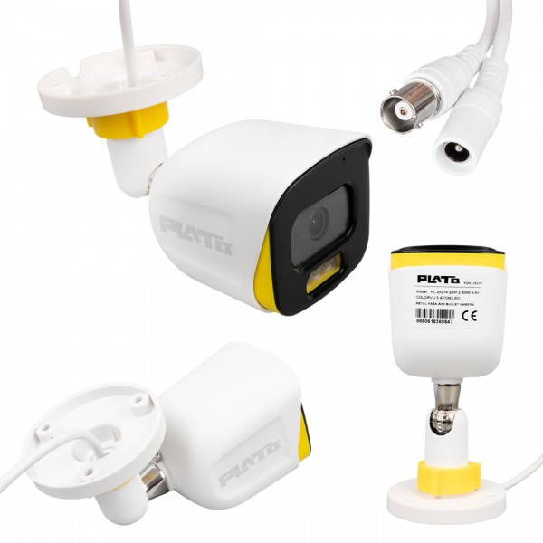 PLATO PL-25274 2MP COLOR VU 3.6 MM 3 ATOM LED METAL KASA AHD BULLET KAMERA PLATO PL-25274 2MP COLOR VU 3.6 MM 3 ATOM LED METAL KASA AHD BULLET KAMERA