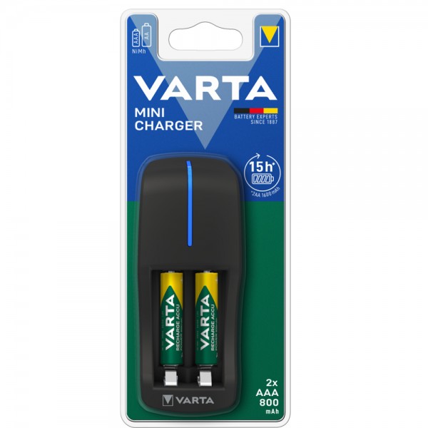 VARTA 57646 MİNİ CHARGER PİL ŞARJ CİHAZI + 2 ADET 800MAH AAA ŞARJ EDİLEBİLİR PİL VARTA 57646 MİNİ CHARGER PİL ŞARJ CİHAZI + 2 ADET 800MAH AAA ŞARJ EDİLEBİLİR PİL