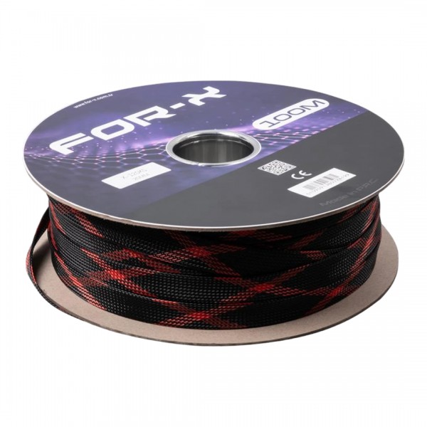 FOR-X X-120KS KIRMIZI-SİYAH 20MM 100 METRE KABLO ÇORABI FOR-X X-120KS KIRMIZI-SİYAH 20MM 100 METRE KABLO ÇORABI
