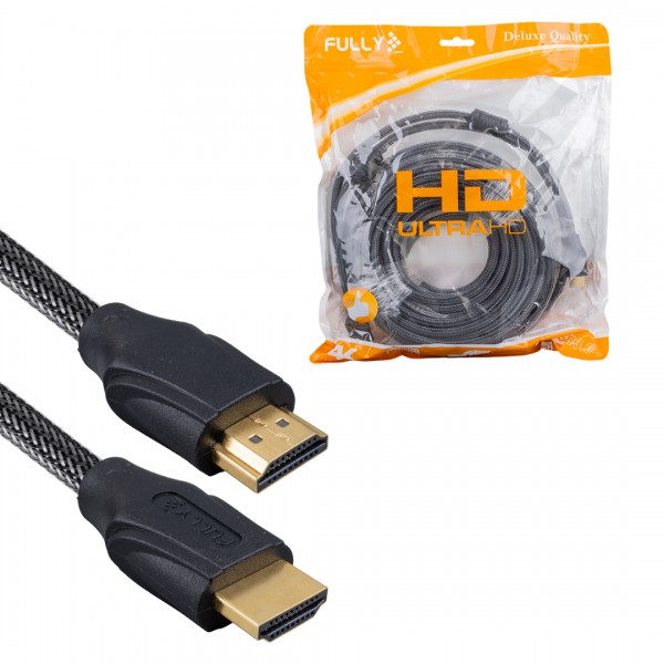 FULLY G-507D 10 METRE ÖRGÜLÜ GOLD UÇLU HDMI KABLO FULLY G-507D 10 METRE ÖRGÜLÜ GOLD UÇLU HDMI KABLO