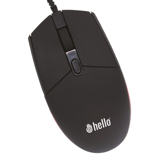 HELLO HL-2573 IŞIKLI KABLOLU OYUNCU KLAVYE + MOUSE COMBO SET