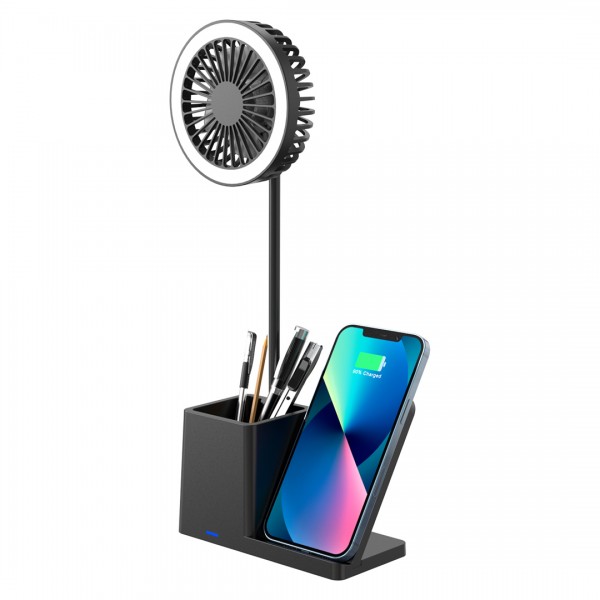 S-LINK SL-M9055 SİYAH TYPE-C 10W KABLOSUZ ŞARJ CİHAZI FANLI KALEMLİKLİ MASA LAMBASI S-LINK SL-M9055 SİYAH TYPE-C 10W KABLOSUZ ŞARJ CİHAZI FANLI KALEMLİKLİ MASA LAMBASI