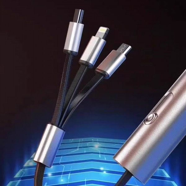 POWERMASTER PM-25800 5V - 2.4A 3İN1 (MİCRO USB - LİGHTNİNG - TYPE C) TELEFON ŞARJ KABLOSU POWERMASTER PM-25800 5V - 2.4A 3İN1 (MİCRO USB - LİGHTNİNG - TYPE C) TELEFON ŞARJ KABLOSU