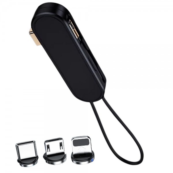 POWERMASTER PM-25906 SİYAH 3İN1 (TYPE C- LİGHTNİNG- MİCRO USB) MANYETİK UÇ TAŞINABİLİR ŞARJ KABLOSU POWERMASTER PM-25906 SİYAH 3İN1 (TYPE C- LİGHTNİNG- MİCRO USB) MANYETİK UÇ TAŞINABİLİR ŞARJ KABLOSU