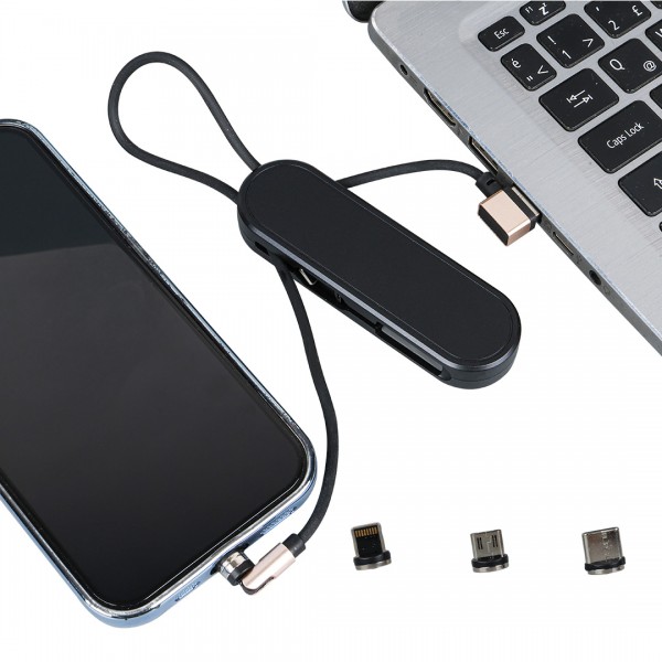 POWERMASTER PM-25906 SİYAH 3İN1 (TYPE C- LİGHTNİNG- MİCRO USB) MANYETİK UÇ TAŞINABİLİR ŞARJ KABLOSU POWERMASTER PM-25906 SİYAH 3İN1 (TYPE C- LİGHTNİNG- MİCRO USB) MANYETİK UÇ TAŞINABİLİR ŞARJ KABLOSU