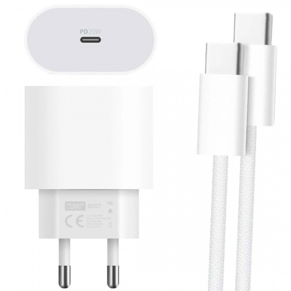 POWERWAY RXS27 20 WATT TYPE-C ŞARJ BAŞLIK ADAPTÖRÜ + KABLO SETİ (APPLE 15 PRO-PROMAX UYUMLU) POWERWAY RXS27 20 WATT TYPE-C ŞARJ BAŞLIK ADAPTÖRÜ + KABLO SETİ (APPLE 15 PRO-PROMAX UYUMLU)