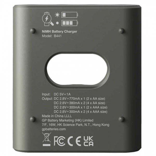 GP RECYKO B441 USB 4LÜ AA - AAA PİL ŞARJ CİHAZI (GPACSB44103 GPB441R21-2GTLB1) PİLSİZ GP RECYKO B441 USB 4LÜ AA - AAA PİL ŞARJ CİHAZI (GPACSB44103 GPB441R21-2GTLB1) PİLSİZ