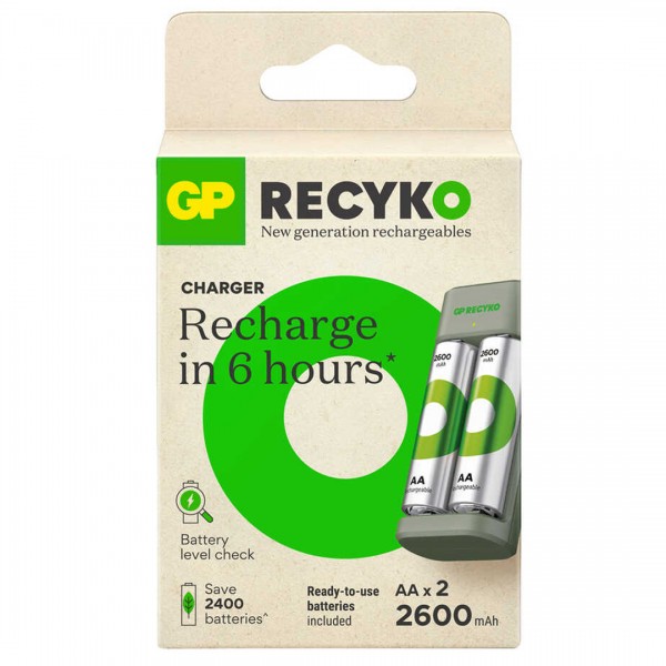 GP RECYKO E221 2 X 2600 MAH R6 AA PİLLİ PİL ŞARJ CİHAZI (GP-E221/270AHCER21-2GTLB2) GP RECYKO E221 2 X 2600 MAH R6 AA PİLLİ PİL ŞARJ CİHAZI (GP-E221/270AHCER21-2GTLB2)