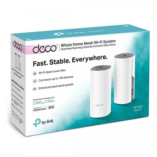 TP-LINK AC1200 DECO E4 1200MBPS MESH WIFI SİSTEMİ (İKİLİ) TP-LINK AC1200 DECO E4 1200MBPS MESH WIFI SİSTEMİ (İKİLİ)