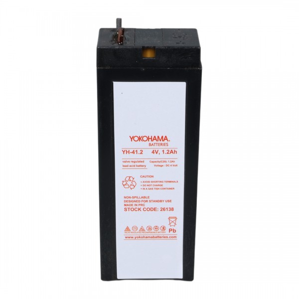 YOKOHAMA YH-41.2 4 VOLT - 1.2 AMPER KURU AKÜ (35.2 X 22 X 91 MM) YOKOHAMA YH-41.2 4 VOLT - 1.2 AMPER KURU AKÜ (35.2 X 22 X 91 MM)
