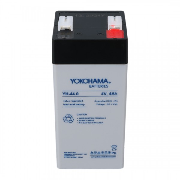 YOKOHAMA YH-44.0 4 VOLT - 4 AMPER DİK KURU AKÜ (46 X 46 X 100 MM)