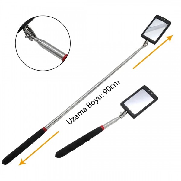 POWERMASTER PM-26176 TELESKOPİK UZAYAN KATLANIR IŞIKLI AYNA (90CM UZAMA BOYU) POWERMASTER PM-26176 TELESKOPİK UZAYAN KATLANIR IŞIKLI AYNA (90CM UZAMA BOYU)
