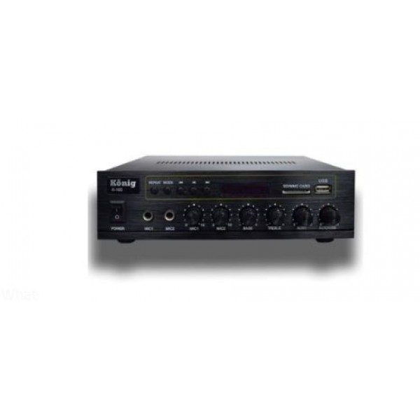 KÖNİG K-150 - 2X80 WATT USB/BLUETOOTH/2 MİKROFON GİRİŞLİ TRAFOSUZ ANFİ