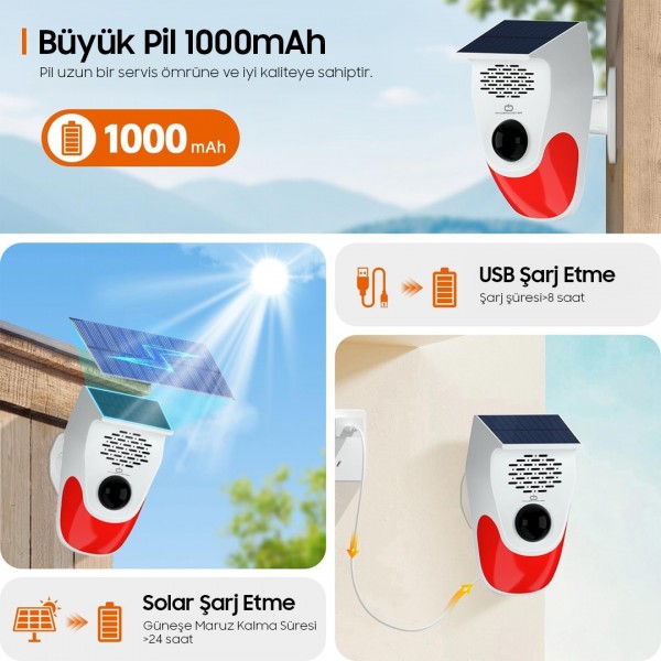 POWERMASTER PM-26240 KUMANDALI SOLAR SESLİ IŞIKLI 120DB ALARM SİSTEMİ POWERMASTER PM-26240 KUMANDALI SOLAR SESLİ IŞIKLI 120DB ALARM SİSTEMİ