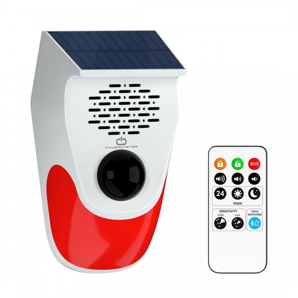 POWERMASTER PM-26240 KUMANDALI SOLAR SESLİ IŞIKLI 120DB ALARM SİSTEMİ POWERMASTER PM-26240 KUMANDALI SOLAR SESLİ IŞIKLI 120DB ALARM SİSTEMİ