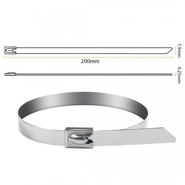 POWERMASTER PM-26362 304 PASLANMAZ ÇELİK KABLO BAĞI 7.9X200MM 100LÜK PAKET POWERMASTER PM-26362 304 PASLANMAZ ÇELİK KABLO BAĞI 7.9X200MM 100LÜK PAKET