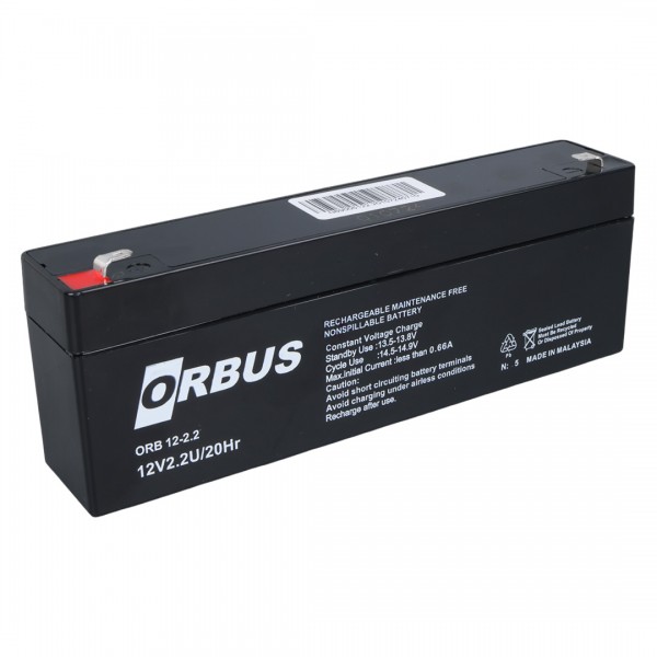 ORBUS 12 VOLT - 2.2 AMPER YATIK UZUN AKÜ (176 X 61 X 33 MM) ORBUS 12 VOLT - 2.2 AMPER YATIK UZUN AKÜ (176 X 61 X 33 MM)