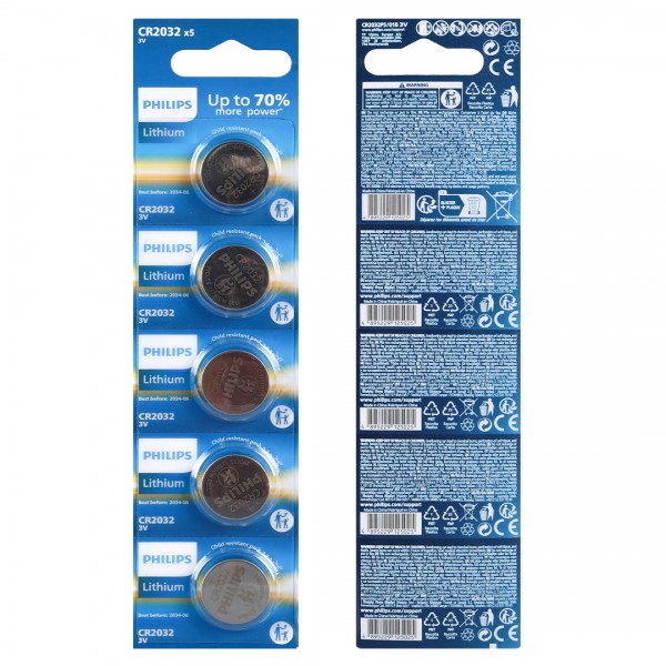 PHILIPS CR2032 3V LİTYUM MİNİ DÜĞME PARA PİL (BLİSTER 5Lİ PAKET) PHILIPS CR2032 3V LİTYUM MİNİ DÜĞME PARA PİL (BLİSTER 5Lİ PAKET)