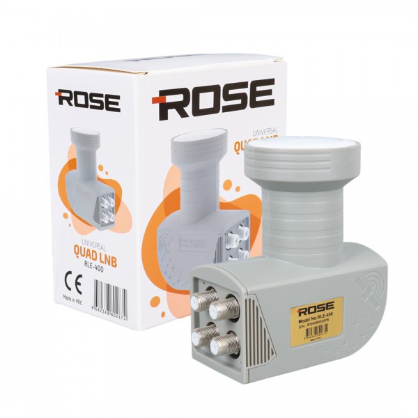ROSE RLE-400 0.1DB QUAD DÖRTLÜ LNB ROSE RLE-400 0.1DB QUAD DÖRTLÜ LNB