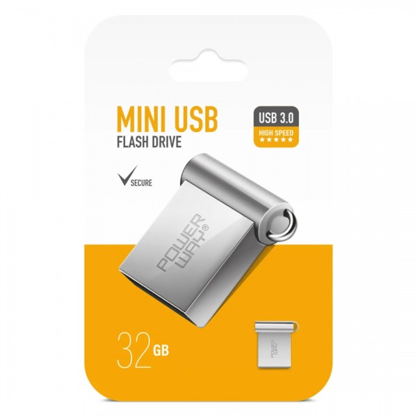 POWERWAY 32 GB USB 3.0 METAL MINI FLASH BELLEK POWERWAY 32 GB USB 3.0 METAL MINI FLASH BELLEK