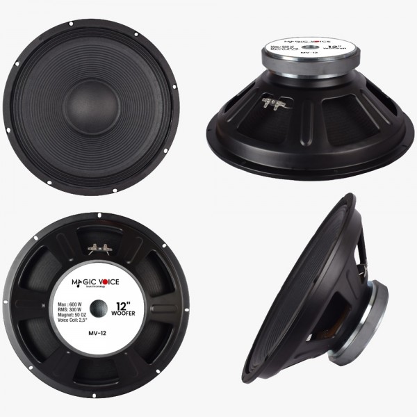 MAGİCVOİCE MV-12 MAX 600W / RMS 300 WATT 12 30 CM WOOFER YEDEK HOPARLÖR