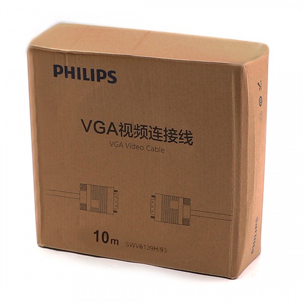 PHILIPS SWV6139B/93 SİYAH 3+6 ERKEK-ERKEK 15 PİN 10 METRE VGA KABLO PHILIPS SWV6139B/93 SİYAH 3+6 ERKEK-ERKEK 15 PİN 10 METRE VGA KABLO