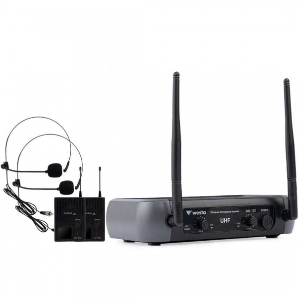 WESTA WM-102T 1 ALICI + 2 YAKA (LAVALIER) KABLOSUZ UHF MİKROFON SETİ WESTA WM-102T 1 ALICI + 2 YAKA (LAVALIER) KABLOSUZ UHF MİKROFON SETİ