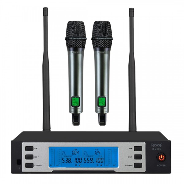 ROOF R-2200-EE UHF 2 EL MİKROFON TELSİZ MİKROFON SETİ ROOF R-2200-EE UHF 2 EL MİKROFON TELSİZ MİKROFON SETİ
