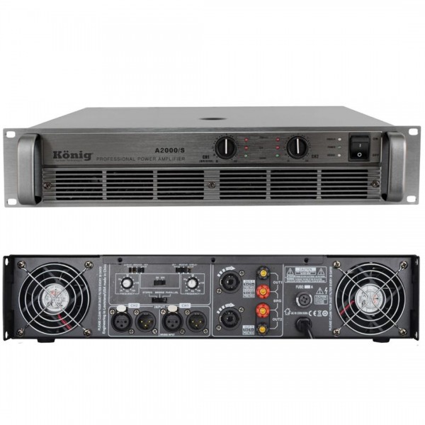 KÖNİG A-2000/S 4 OHM 2X980 WATT 2 KANAL POWER AMPLIFIER