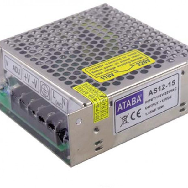 ATABA AS12-15 12 VOLT - 1.25 AMPER METAL KASA ADAPTÖR