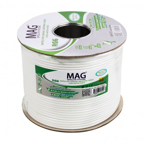 MAG RG59 FA MİNİ DUAL BİTİŞİK 48 TEL ANTEN KABLOSU (100 METRE) MAG RG59 FA MİNİ DUAL BİTİŞİK 48 TEL ANTEN KABLOSU (100 METRE)