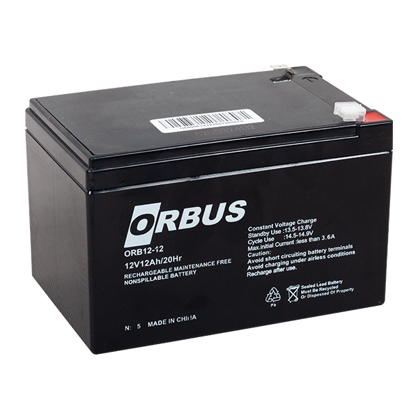 ORBUS ORB12-12 12 VOLT - 12 AMPER AKÜ (151 X 98 X 95 MM)