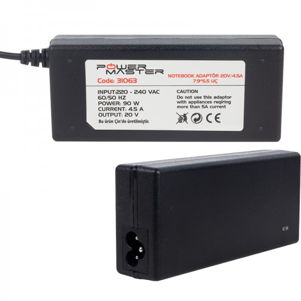 POWERMASTER * SL-NBA86 20 VOLT - 4.5 AMPER 7.9*5.5 UÇLU IBM NOTEBOOK ADAPTÖR