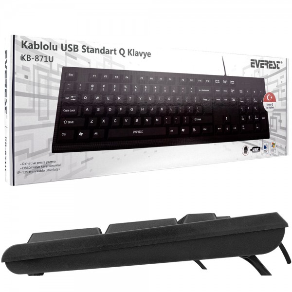 EVEREST KB-871U SİYAH USB STANDART Q KLAVYE EVEREST KB-871U SİYAH USB STANDART Q KLAVYE