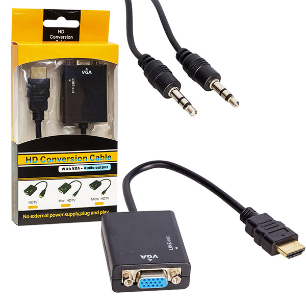 POWERMASTER PM-32015 HDMI TO VGA ÇEVİRİCİ ADAPTÖR SES ÇIKIŞLI KUTULU POWERMASTER PM-32015 HDMI TO VGA ÇEVİRİCİ ADAPTÖR SES ÇIKIŞLI KUTULU