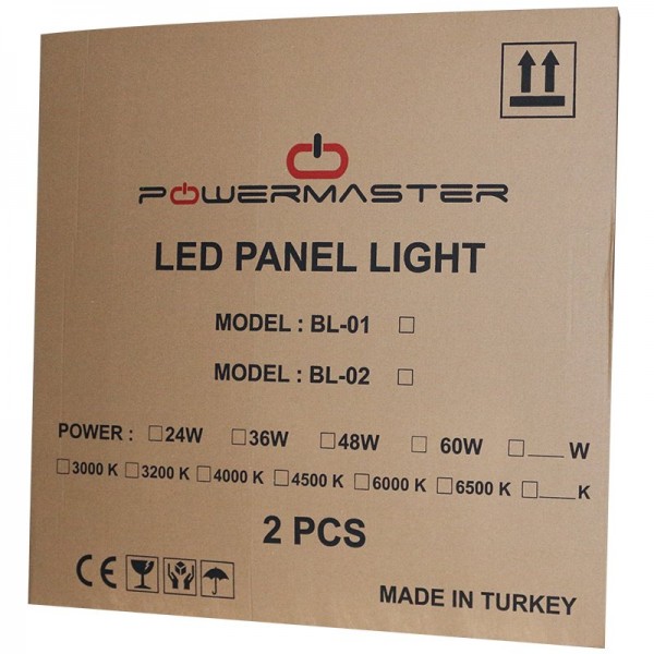 POWERMASTER BL-01 60X60 48 WATT 6500K 1248 LÜMEN SIVA ALTI BEYAZ LED PANEL