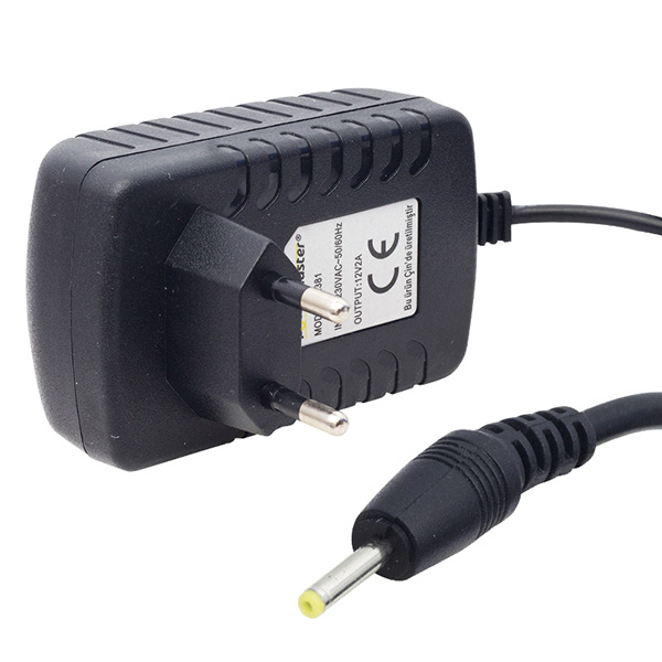 POWERMASTER 12 VOLT - 2 AMPER 2.5*0.7 İNCE UÇLU TABLET PC ADAPTÖRÜ * FULLY O-1611H