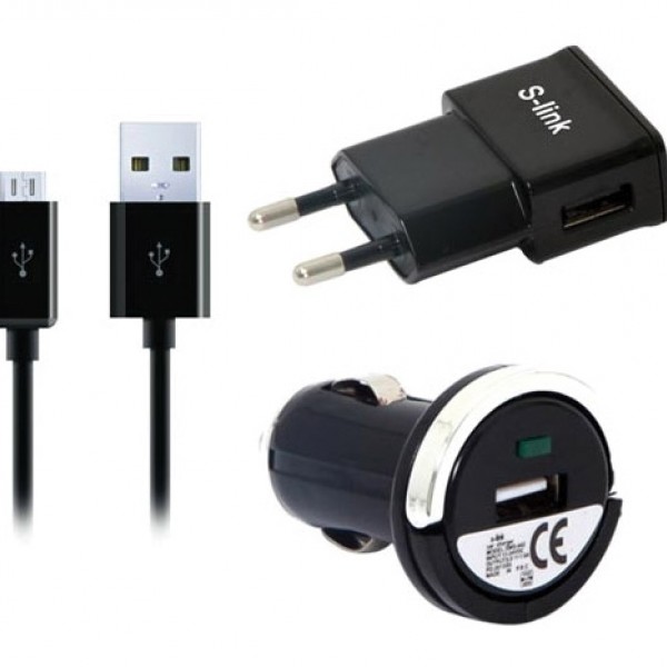 S-LINK SMG-442 SAMSUNG S3 3IN1 DATA ŞARJ KABLOSU + ADAPTÖR