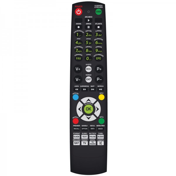 HUAYU UNIVERSAL UYDU AKILLI SAT KUMANDA (TÜM UYDU ALICILARI)