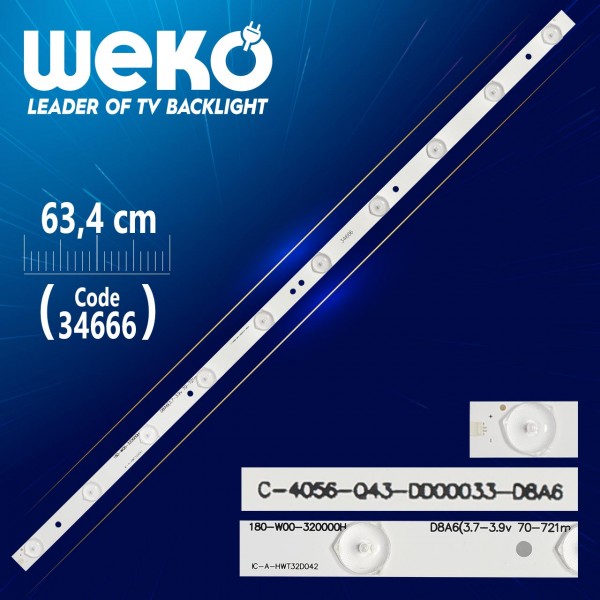 JL.CX32101235B1 - 180-W00-320000H - IC-A-HWT32D042 - 63.4 CM 10 LEDLİ - (WK-70) JL.CX32101235B1 - 180-W00-320000H - IC-A-HWT32D042 - 63.4 CM 10 LEDLİ - (WK-70)