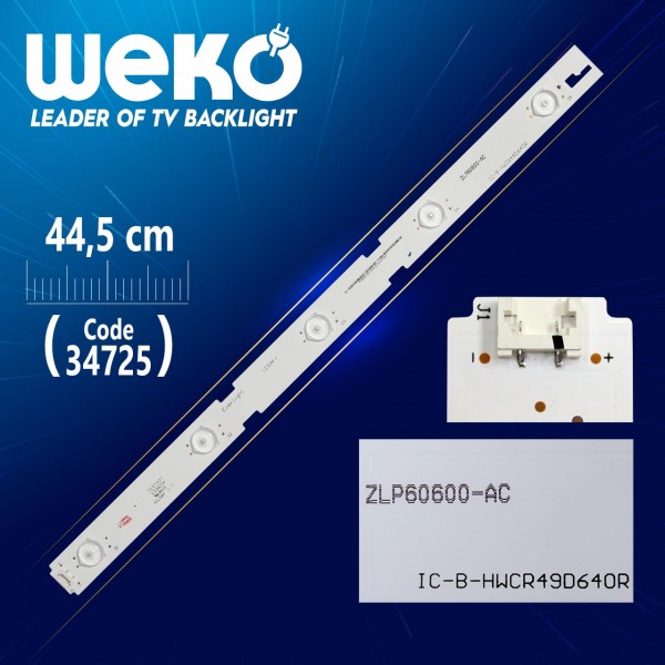 EVERLİGHT IC-B-HWCR49D640R - ZLP60600-AC - 44.5 CM 5 LEDLİ - (WK-21) EVERLİGHT IC-B-HWCR49D640R - ZLP60600-AC - 44.5 CM 5 LEDLİ - (WK-21)