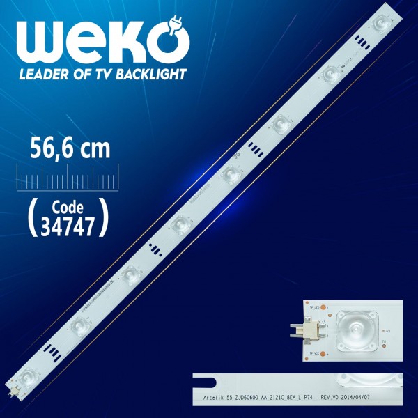 ARCELİK_55_ZJD60600-AA_2121C_8EA_L P74 REV.V0 - 56.6 CM 8 LEDLİ - (WK-48) ARCELİK_55_ZJD60600-AA_2121C_8EA_L P74 REV.V0 - 56.6 CM 8 LEDLİ - (WK-48)