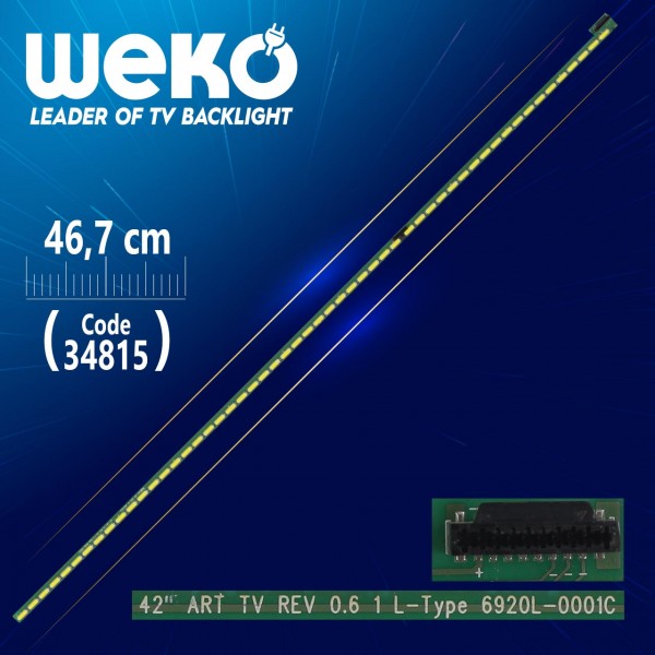 42 ART TV REV 0.6 1 L-TYPE 6920L-0001C - 46.7 CM 54 LEDLİ - (WK-378) RENK TON FARKLI 42 ART TV REV 0.6 1 L-TYPE 6920L-0001C - 46.7 CM 54 LEDLİ - (WK-378) RENK TON FARKLI