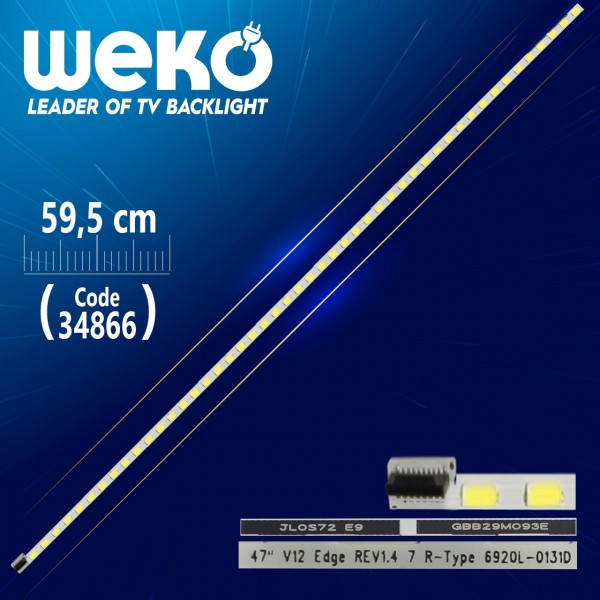 47 V12 EDGE REV1.4 7 R-TYPE 6920L-0131D - 59.5 CM 48 LEDLİ - (WK-724)