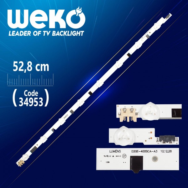 D2GE-400SCA-R3 - 2013SVS40F L 8 REV 1.9 - LEFT - 52.8 CM 8 LEDLİ - (WK-065) WEKO BAKIR D2GE-400SCA-R3 - 2013SVS40F L 8 REV 1.9 - LEFT - 52.8 CM 8 LEDLİ - (WK-065) WEKO BAKIR