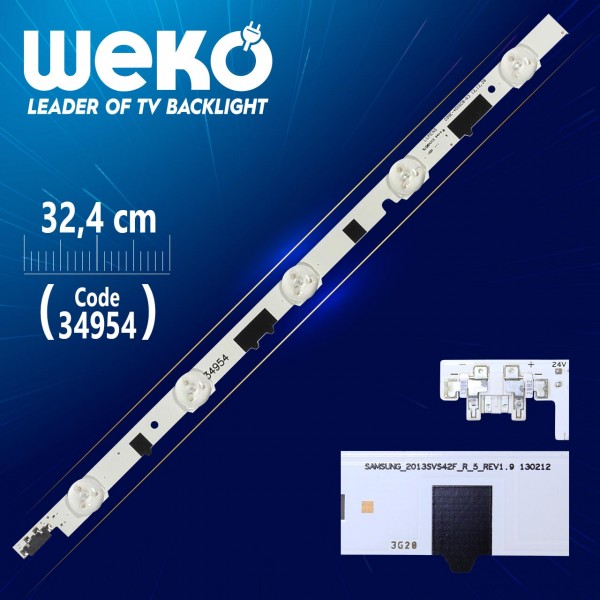 D2GE-400SCB-R3 - 2013SVS40F R 5 REV1.9 - RİGHT - (BL) - 32.4 CM 5 LEDLİ - (WK-063) WEKO BAKIR D2GE-400SCB-R3 - 2013SVS40F R 5 REV1.9 - RİGHT - (BL) - 32.4 CM 5 LEDLİ - (WK-063) WEKO BAKIR
