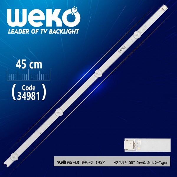 47 V14 DRT REV0.2 1 L1-TYPE - 45 CM 4 LEDLİ - (WK-84) 47 V14 DRT REV0.2 1 L1-TYPE - 45 CM 4 LEDLİ - (WK-84)